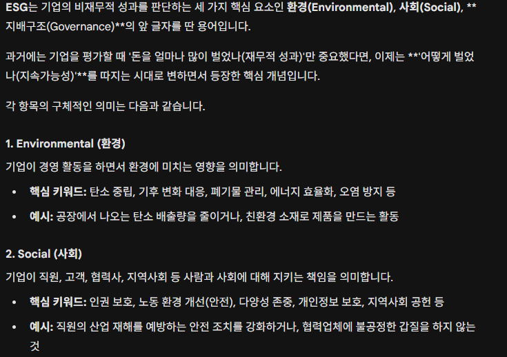 ESG의 의미