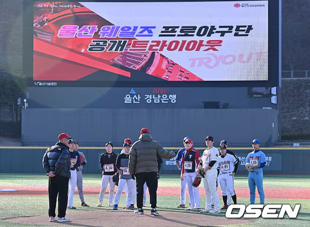 울산 웨일즈 트라이아웃 참가한 투수들